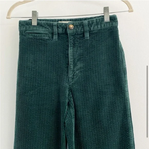 Madewell • Corduroy Slim Emmett Wide Leg Crop Pants - Picture 2 of 10